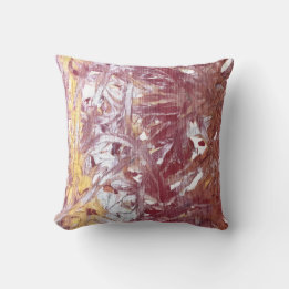Almofada Ouro, Prata, Vermelho, Dourado Rosa, Obra de Arte