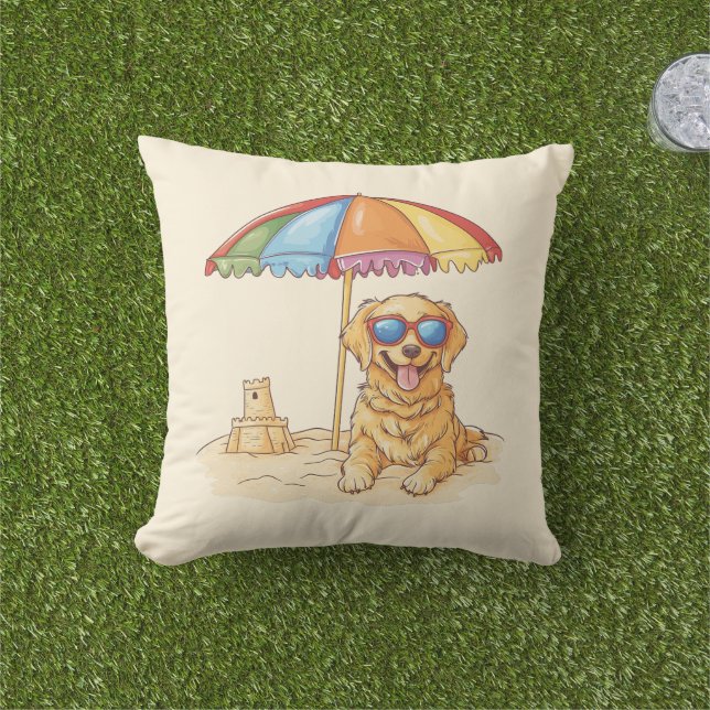 Almofada Ouro Retriever Beach og (Grama)