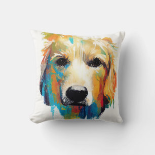 Almofada Ouro Retriever Cachorro Natureza Selvagem Pintura
