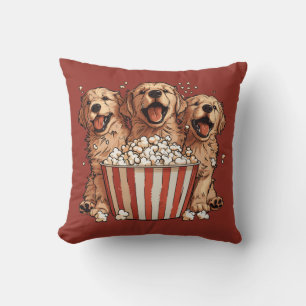 Almofada Ouro Retriever Cães Filme Popcorn Balde