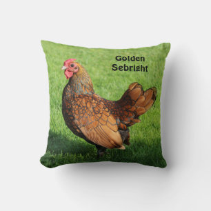 Almofada Ouro Sebright Rooster - Galinha Pet Bantam