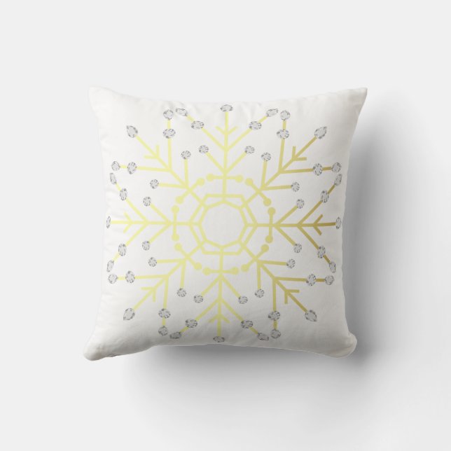Almofada Ouro Snowflake (Verso)