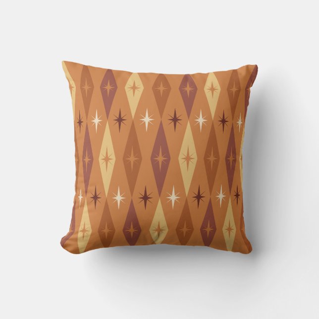 Almofada Ouros Atômicos de 1950 Estrelas Laranja (Frente)