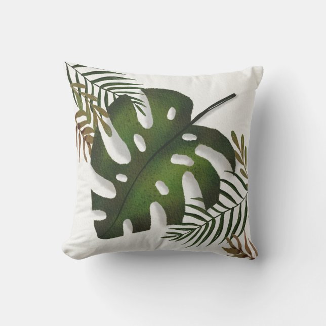 Almofada Outdoorkissen Monstera Tropical Design (Frente)