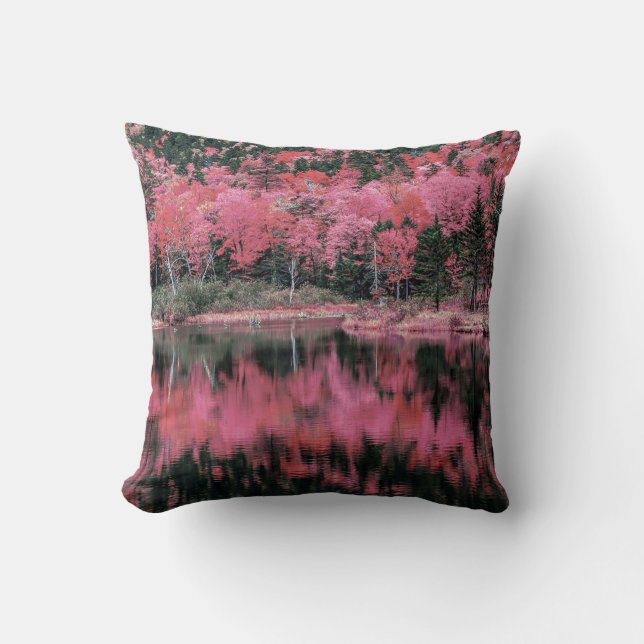 Almofada Outono em Travesseiro rosa (Frente)