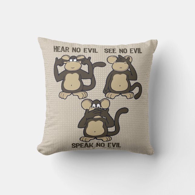 Almofada Ouvir Cartoon No Mau Mackeys (Frente)