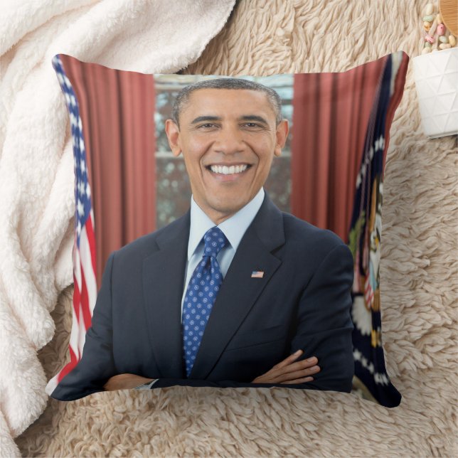 Almofada Oval Office Portrait, Obama Barack Presidente dos  (Cobertor)