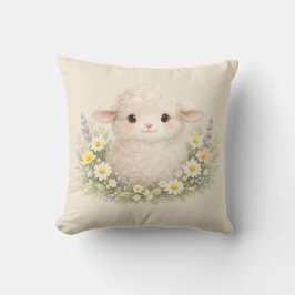 Almofada Ovelhas Caprichosas e Flores Silvestres para um Ch