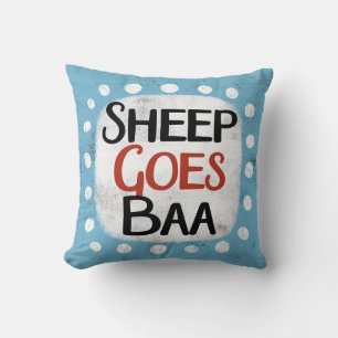 Almofada Ovelhas vão para o Travesseiro decorativo Baa