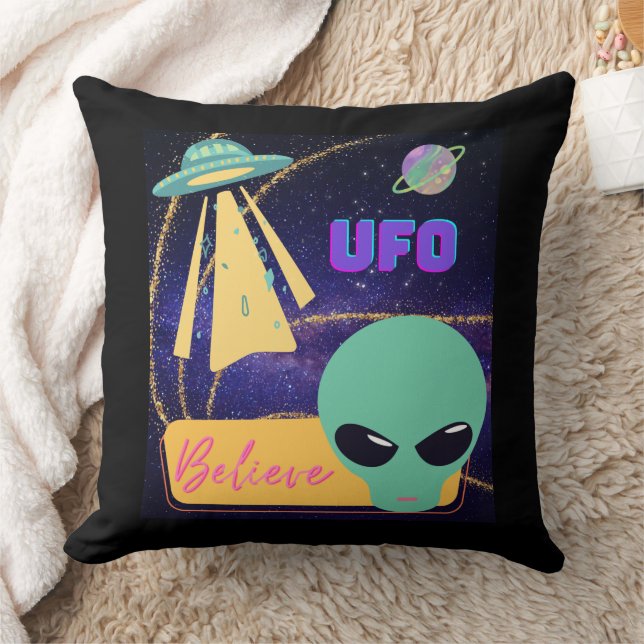 Almofada ovni, extraterrestre acreditar (Cobertor)