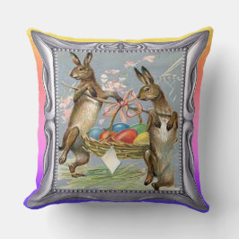 Almofada Ovos de Carregar de coelhos de Páscoa de colheita