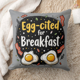 Almofada Ovota citada para Design do Breakfast Funny Foodie