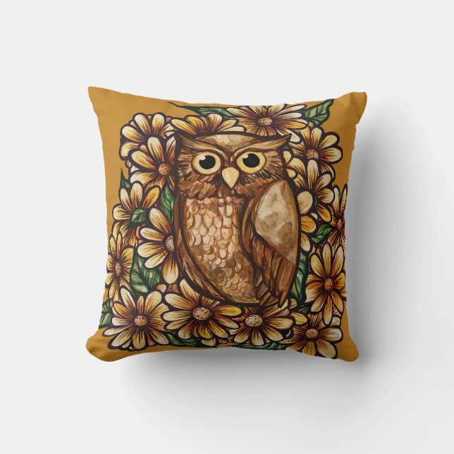 Almofada Owl daisies (Frente)