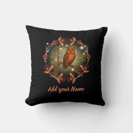 Almofada Owl on a branch Throw Pillow