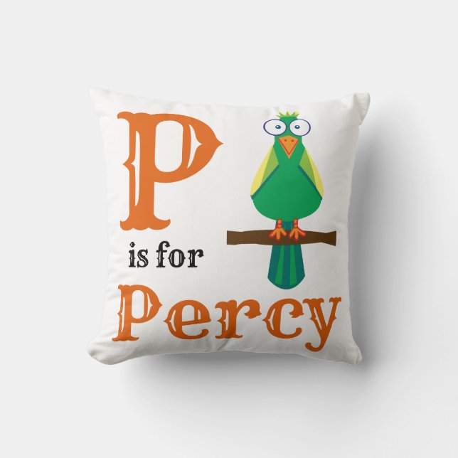 Almofada P é para Percy bebê menino  (Frente)