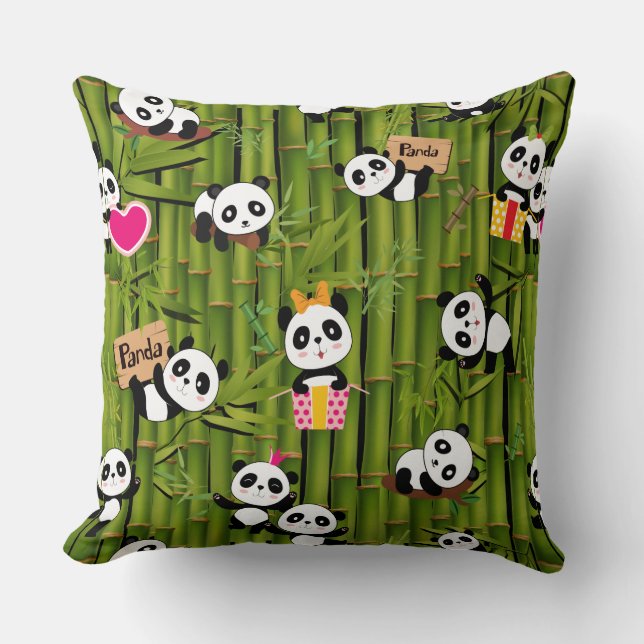 Almofada Padrão 2 do Panda (Frente)