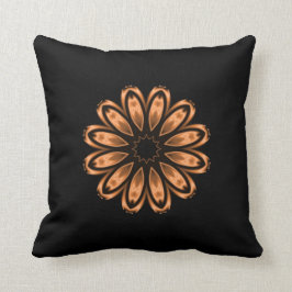 Almofada Padrão 3 de Cobre e Mandala Preto