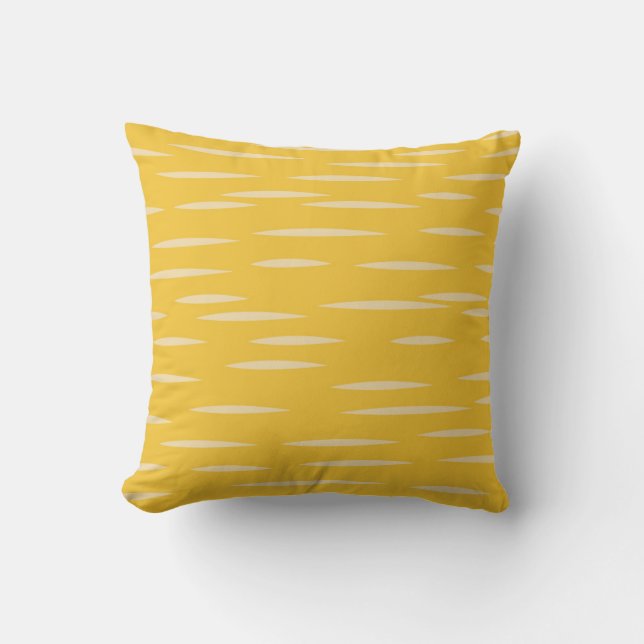 Almofada Padrão Abstrato Amarelo Limão Verão (Frente)