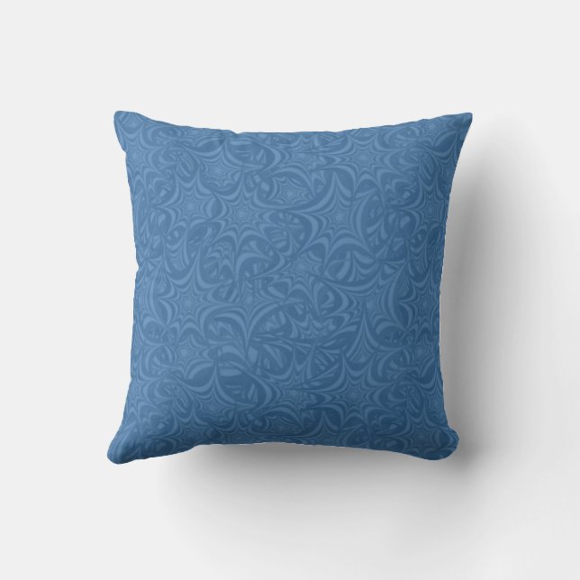 Almofada Padrão abstrato Blue Swirls (Verso)