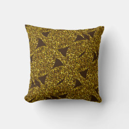 Almofada Padrão abstrato cintilante dourado