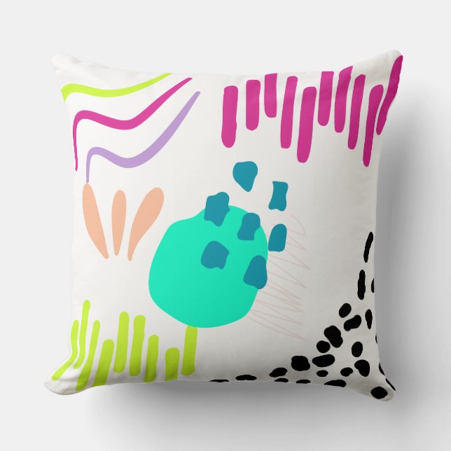 Almofada Padrão Abstrato colorido moderno. (Frente)