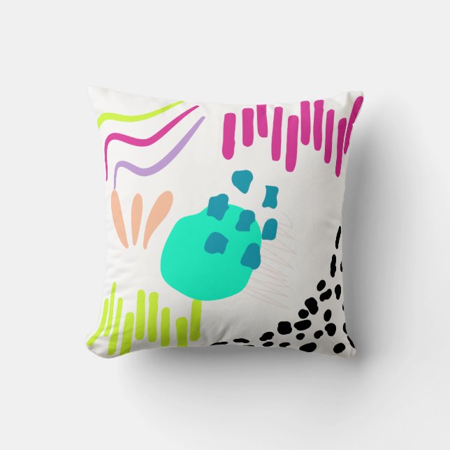 Almofada Padrão Abstrato colorido moderno. (Frente)