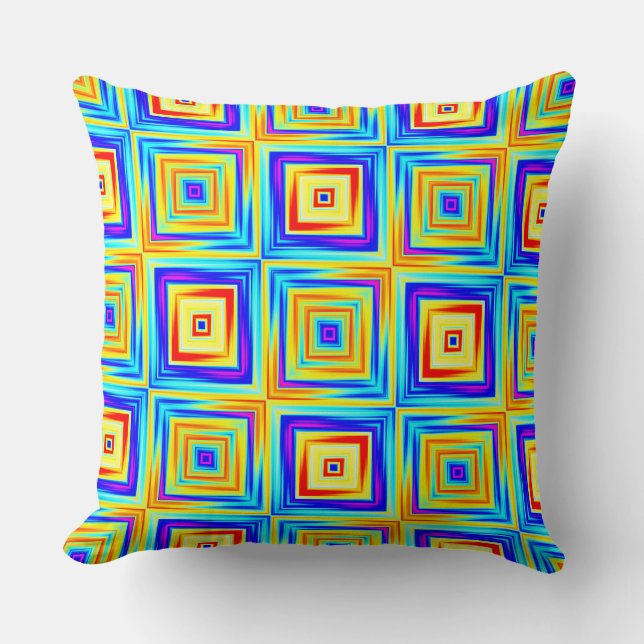 Almofada Padrão amarelo e azul (Frente)