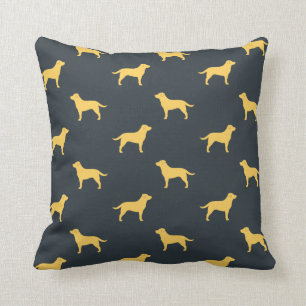 Almofada Padrão Amarelo Labrador Retriever Silhouettes