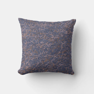 Almofada Padrão Azul de Arte de Thread Simples