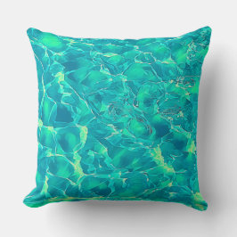 Almofada Padrão Azul Verde de Aqua