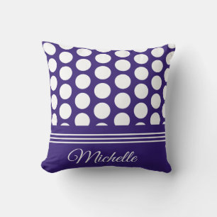 Almofada Padrão Bolinhas em ultravioleta