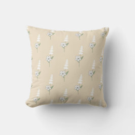 Almofada Padrão Botânico Boêmico Floral Beige