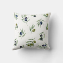 Padrão Botânico Chic em Aquarela Verde Oliva