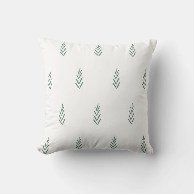 Almofada padrão botânico simples com plantas vetoriais (Frente)
