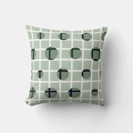 Almofada Padrão Branco Verde Menta Quarto