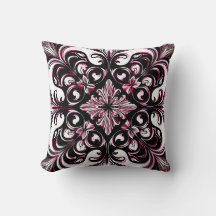 Padrão Chic Burgundy Elegante Art Nouveau Gótico