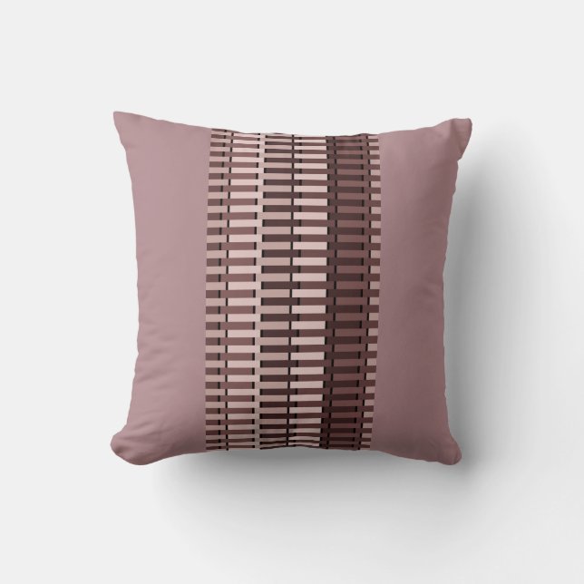 Almofada Padrão Chic Moderno de Na moda Rosa Vermelho de Po (Frente)