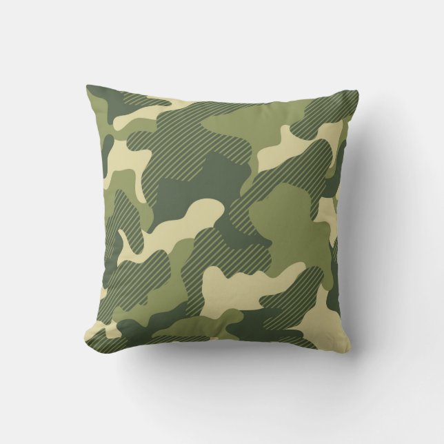Almofada Padrão Clássico de Camuflagem Militar (Frente)