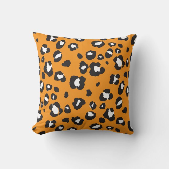 Almofada Padrão Clássico de Impressão Leopardo (Frente)