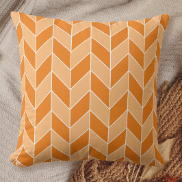 Almofada Padrão Clássico Laranja Moderno Peach Herringbone