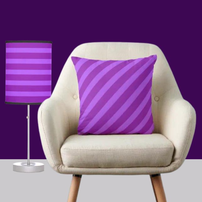 Almofada Padrão Colorido Moderno Striped (Criador carregado)