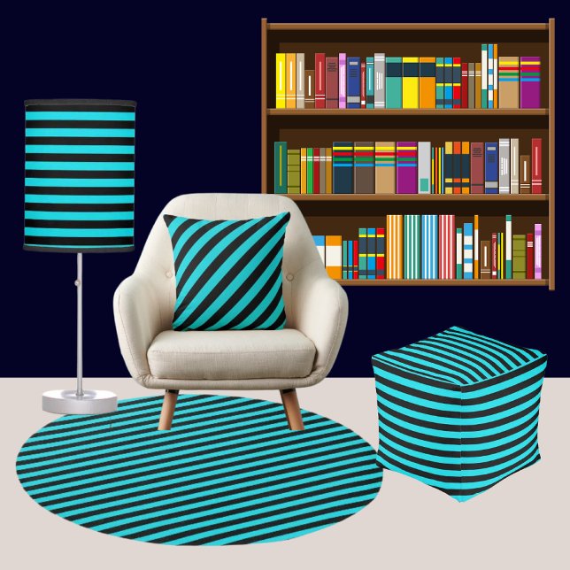 Almofada Padrão Colorido Moderno Striped (Criador carregado)