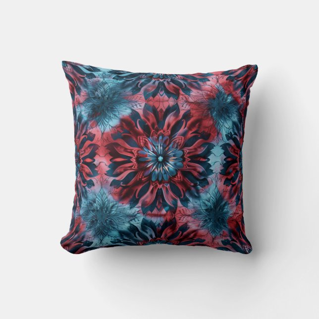 Almofada Padrão contínuo de Tie Dye  (Frente)