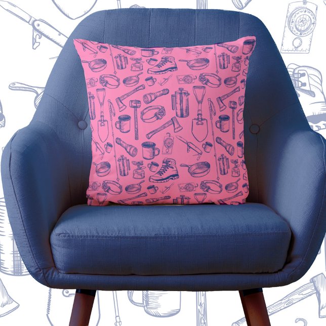 Almofada Padrão da engrenagem de acampamento (Criador carregado)