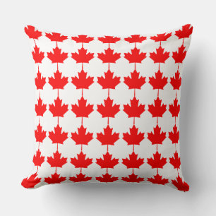 Almofada Padrão da Folha de Bordo Vermelha do Canadá