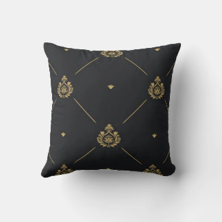 Almofada Padrão Damasco Dourado