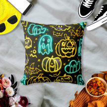 Padrão de Abóboras Morcegos Fantasmas de Halloween