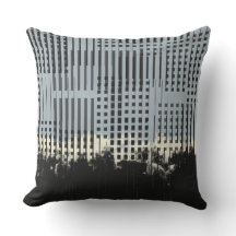 Padrão de Abstrato Cream, Teal e Stripe Negra