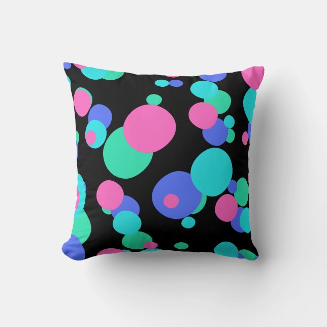 Almofada Padrão de Abstrato de bolhas (Frente)