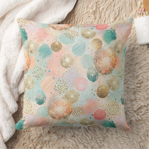 Almofada Padrão de Abstrato de Glitter Pastel Confetti